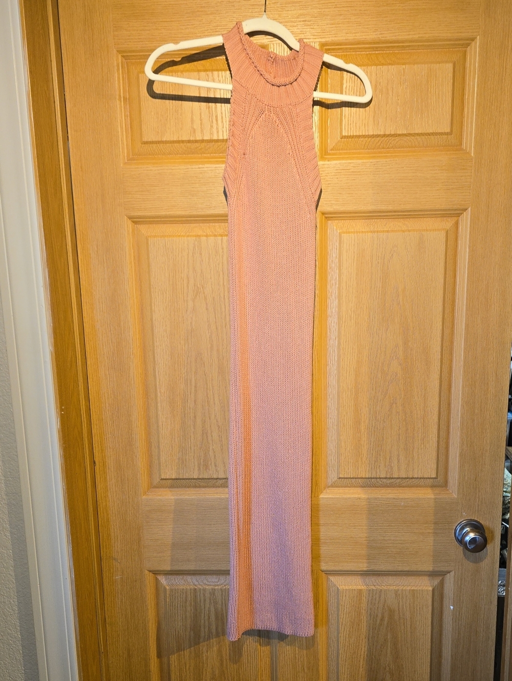 Sleeveless Ribbed Maxi Dress in Dusty Rose